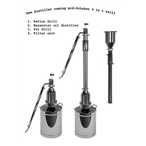 8 Gallon with 2 Inch Hybrid 4 in 1 Distiller