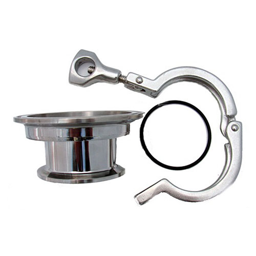 Stainless Steel 3 Inch to 2 Inch Adapter includes 2 inch Tri-Clamp and O-Ring