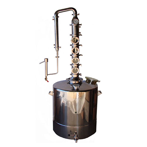 53 Gallon Stainless 8 Inch Diameter Mile Hi Flute 6 Sections and 4" Condenser Lines